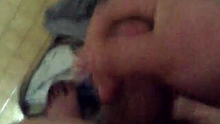 Guy jerks off before shower