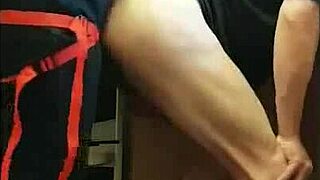 Pegging Boyfriend's Ass In Kitchen And Bathroom With Ass To Mouth