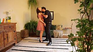 young brazilian novinha sucks mature driver's cock while betraying couple.