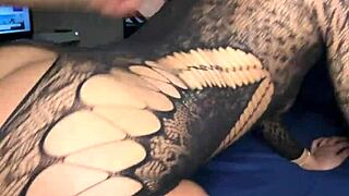 thick curly lightskin bounces fat ass on big black cock