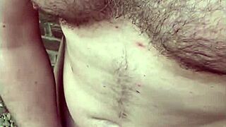 outdoor masturbation with dildo leading to squirting orgasms