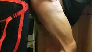 Pegging Boyfriend's Ass In Kitchen And Bathroom With Ass To Mouth