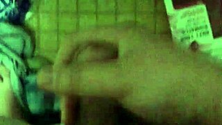 Guy jerks off before shower