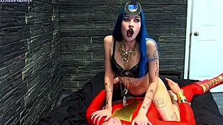 The enchantress uses hero Shazam as her sex toy in a lively roleplay session