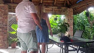 Creampie Fucking Best Friend's Wife On Patio