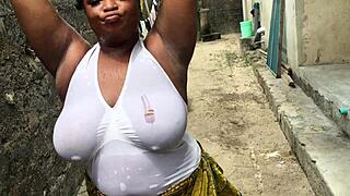 Real outdoor naija homemade porn in lingerie