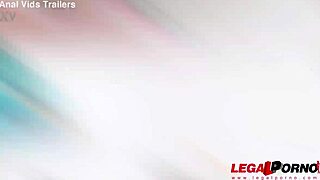 Maximum anal stretching for Sara Bell with dp dap & fisting sz2414