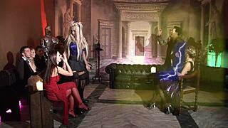 amy azurra and denice k throw a wild sex party with group orgy!