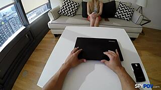 SPY POV catches HOLLIE MACK getting FUCKED well in teen porn