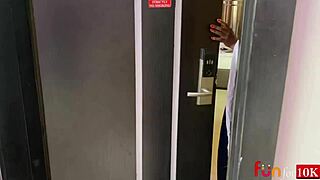 northern hausa lady sneaks into hotel for quick fuck with boy toy