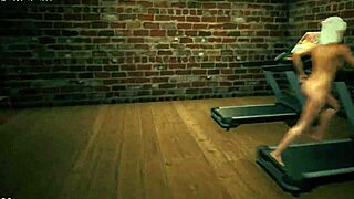 Girls Playing In The Gym With Reality Voyeur Workout