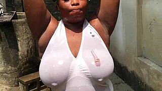 Real outdoor naija homemade porn in lingerie