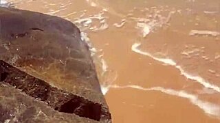 young african girl flashes naked on the beach