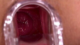 Horny Amateur with Shaved Pussy Cumming Hard