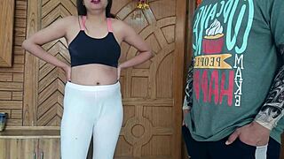 Teen Tricked Into Getting Naked For Personal Trainer And Sucking His Cock Morning Yoga Class With Sexy Student