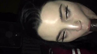 amateur 19yr old spanish girl subtly deepthroats big black cock in hood.