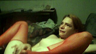 Lover In Red Stockings Worships Monster Black Cock