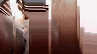 Naejae strokes hard shower water feeling big ass