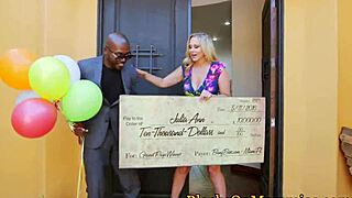 Pornstar Julia Ann Spitroasted In Bbc Trio With Blowjob, Cum On Tits, And Masturbation