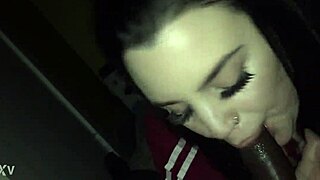 amateur 19yr old spanish girl subtly deepthroats big black cock in hood.