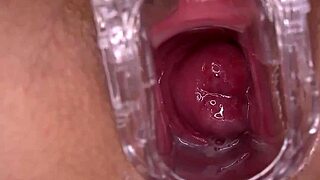 Horny Amateur with Shaved Pussy Cumming Hard