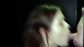 Ava Swallows Cum From Gloryhole Like A Pro