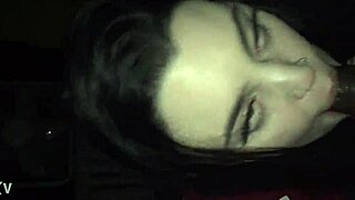 amateur 19yr old spanish girl subtly deepthroats big black cock in hood.