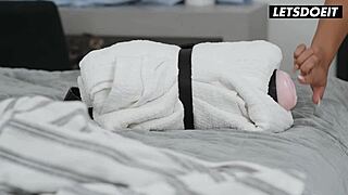 i'm the horny milf fucking my virgin stepson's huge cock in deep anal missionary.