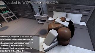 Roblox thick ebony invites playful interaction with huge tits