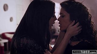 Paige Owens' cheating lesbian girlfriend gets caught using a strapon on her friend