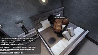 Roblox thick ebony invites playful interaction with huge tits