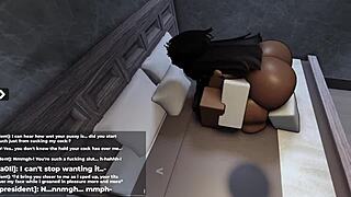 Roblox thick ebony invites playful interaction with huge tits
