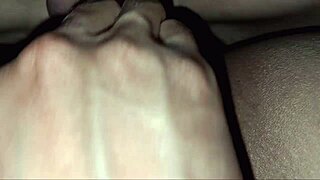 Hot Christmas Handjob From Behind!