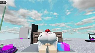 whore fucks huge white boy in roblox collab