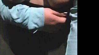 This cougar mommy flashes her big natural tits while walking in public with students around