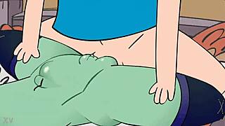 huntress wizard gets blowjob in adventure time cartoon scene