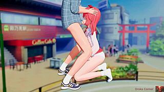 She found you doing it in public and wanted a turn