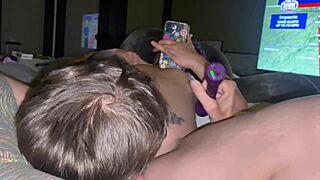 Purple toy drives her wild in hospital play!
