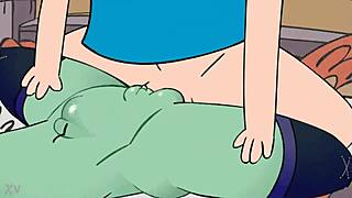 huntress wizard gets blowjob in adventure time cartoon scene