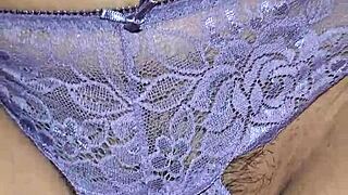 Vered's Bedroom Play In Purple Lingerie