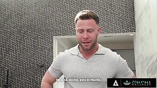 I am the masseuse dealing with client's touch fear through wild sex