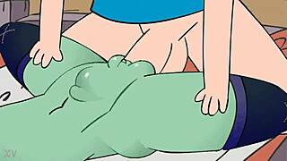 huntress wizard gets blowjob in adventure time cartoon scene