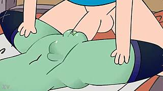 huntress wizard gets blowjob in adventure time cartoon scene