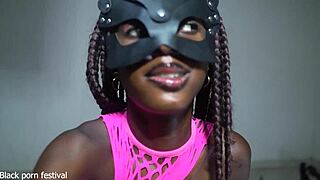 Hot Skinny Ebony Nympho With Long Legs Rides Your Cock All Evening!