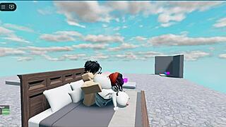 whore fucks huge white boy in roblox collab