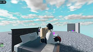 whore fucks huge white boy in roblox collab