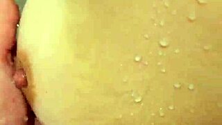 hot wife gives bath blowjob and handjob