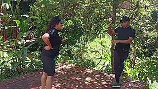 Late To Training, Coach Punishes With Outdoor Fuck