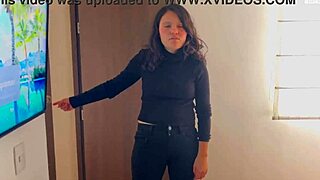 my stepmom touches herself in the closet, catches me watching, and lets me lick her wet pussy