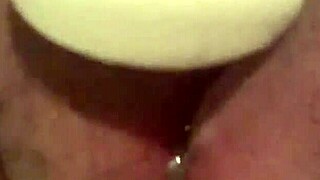 Big pussy lips milf bride orgasms with toys